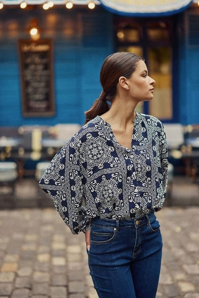 LA PETITE ÉTOILE – Chemisier Caisy Imprimé Mosaïque