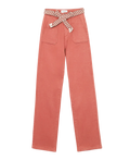 LA PETITE ÉTOILE – Pantalon Marisol Droit Taille Haute avec Ceinture Ethnique