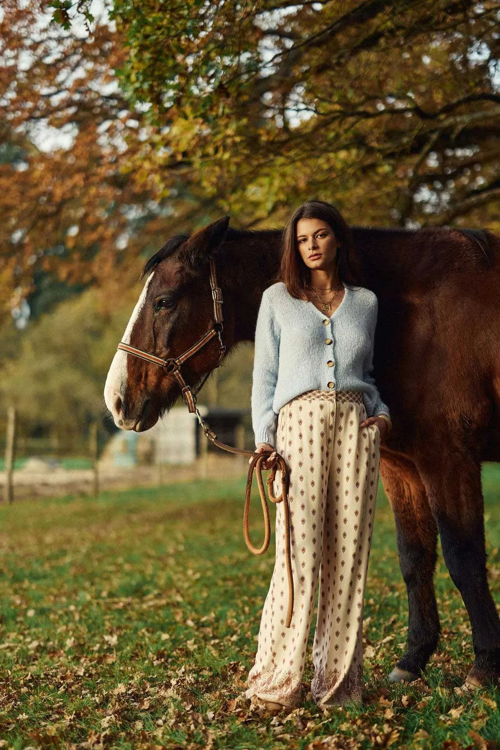 LA PETITE ÉTOILE – Pantalon Polia Droit à Imprimé Bohème