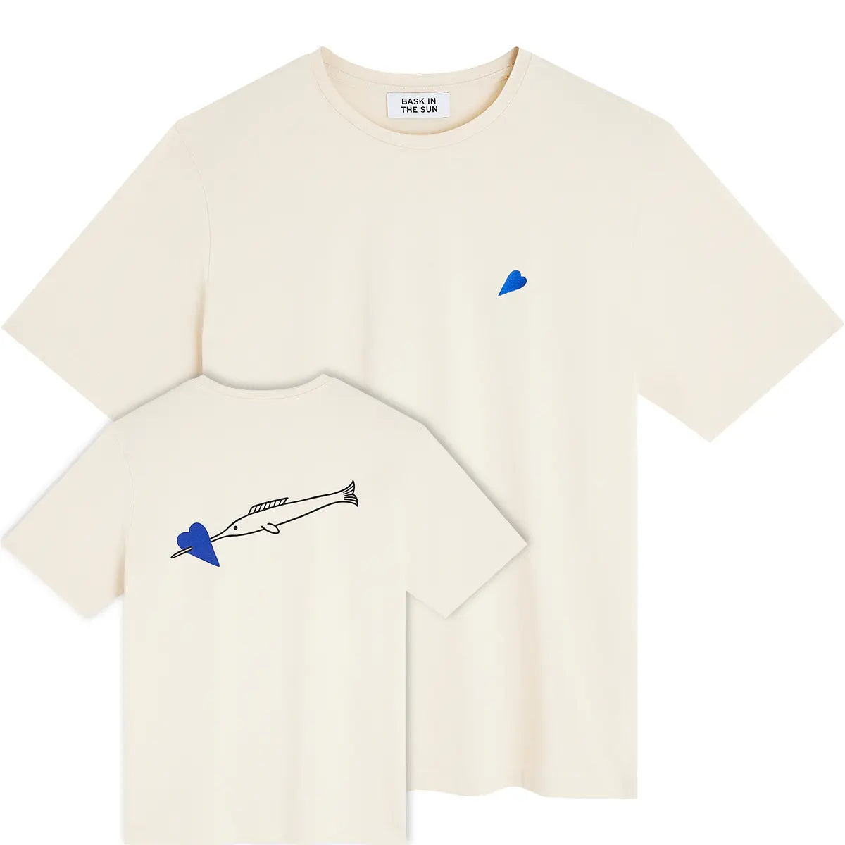 BASK IN THE SUN – T-shirt Heart Ivory