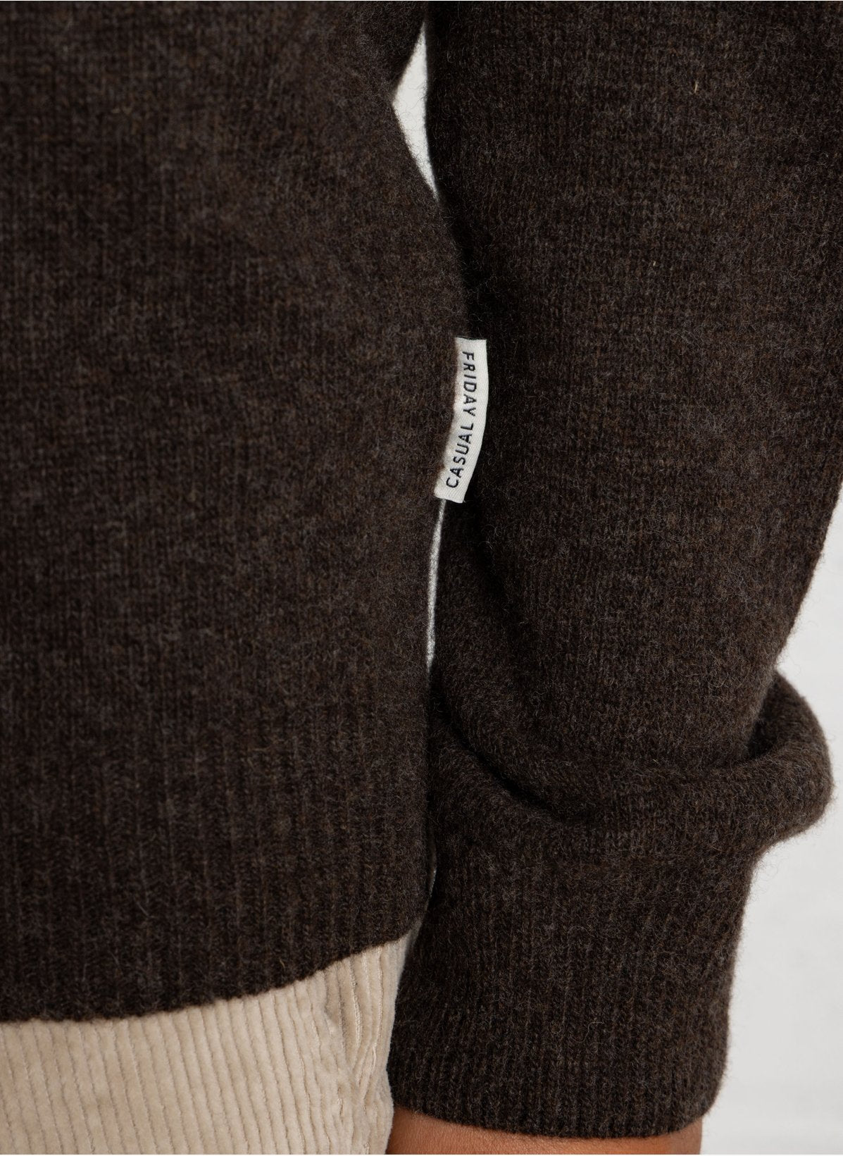 CASUAL FRIDAY – Pull Homme CFKarl Marron à Col Montant Zippé