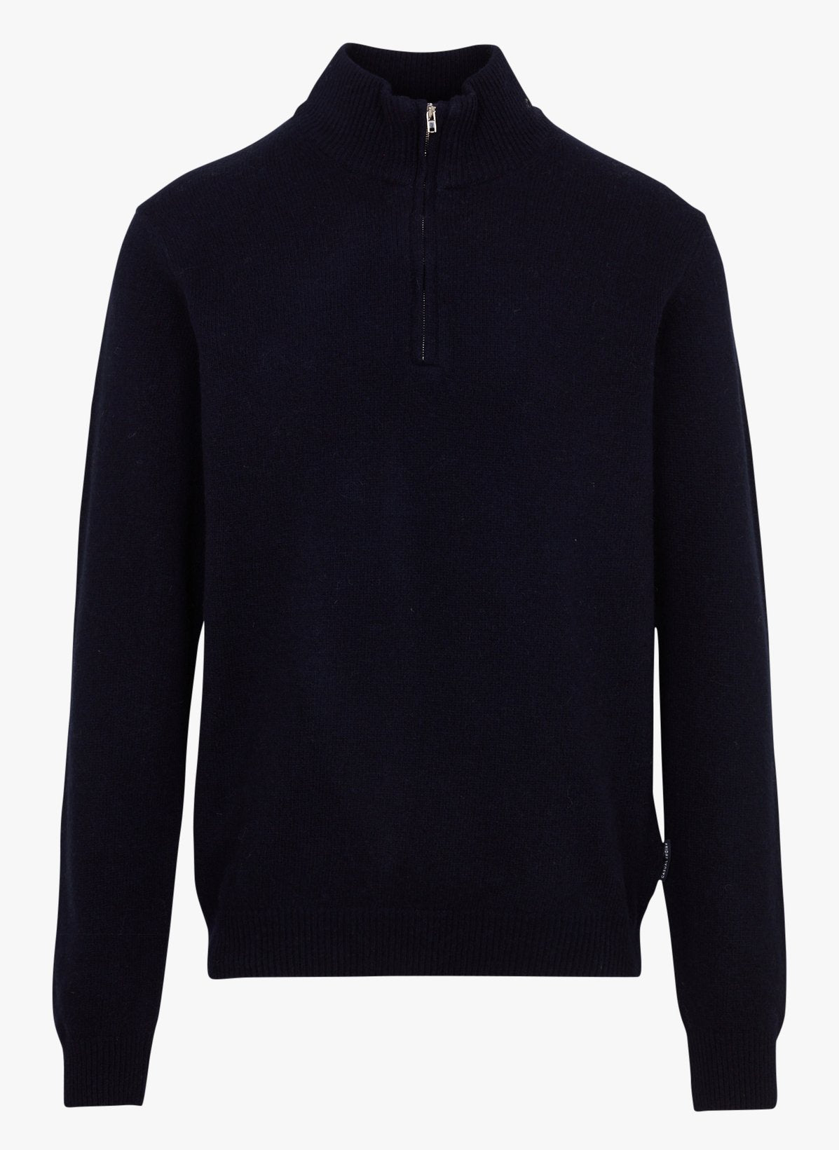 CASUAL FRIDAY – Pull Homme CFKarl Dark Navy à Col Montant Zippé