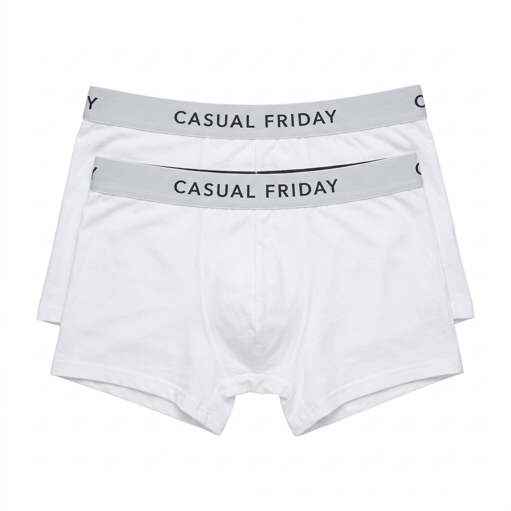 CASUAL FRIDAY – Lot de 2 boxers Homme CFNorh Bright White