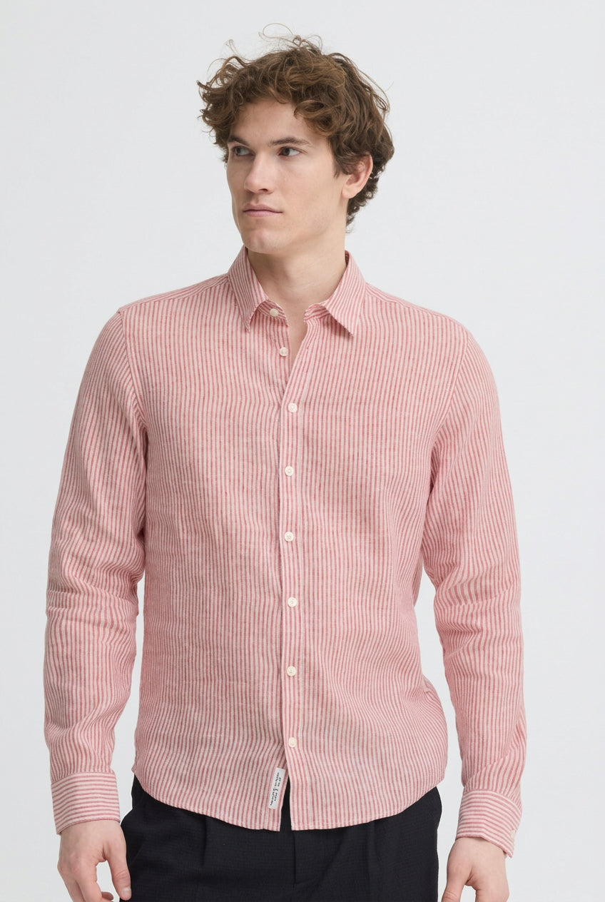 CASUAL FRIDAY – Chemise Homme CFEstrup LS Line Rouge