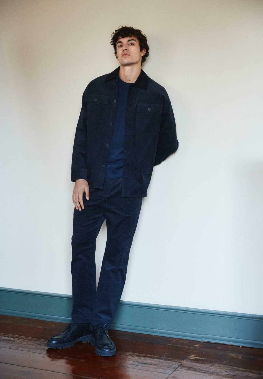 CASUAL FRIDAY – Pantalon CFMarc Dark Navy en Velours Côtelé