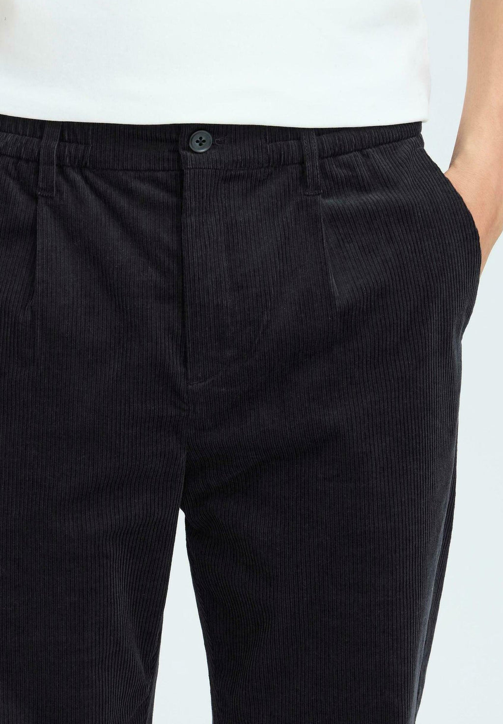 CASUAL FRIDAY – Pantalon CFMarc Dark Navy en Velours Côtelé