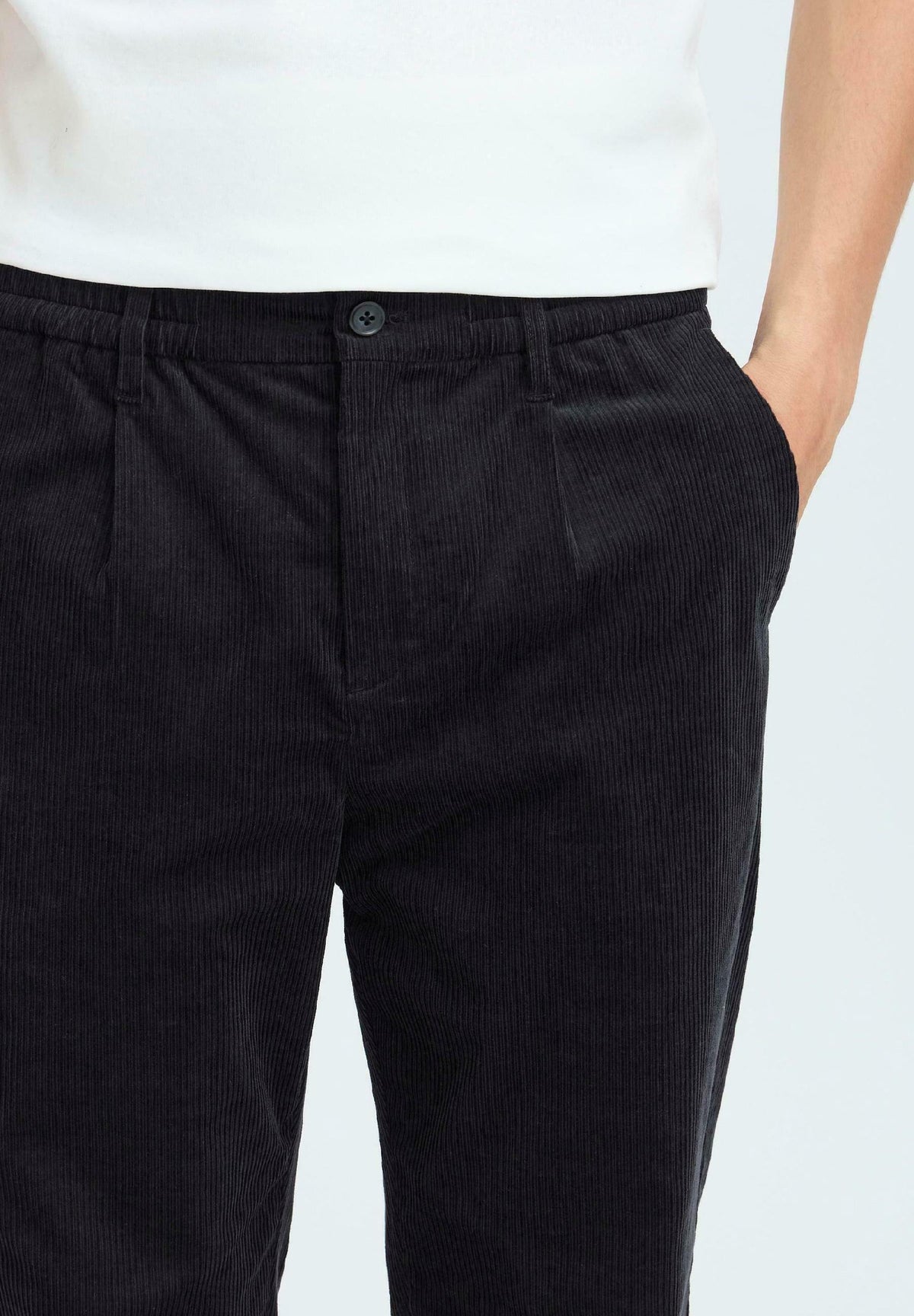 CASUAL FRIDAY – Pantalon CFMarc Dark Navy en Velours Côtelé