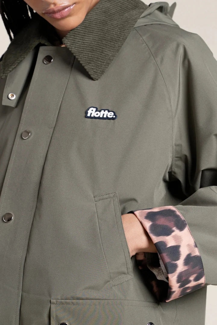 FLOTTE - Veste Archives Imperméable Kaki New Leopard