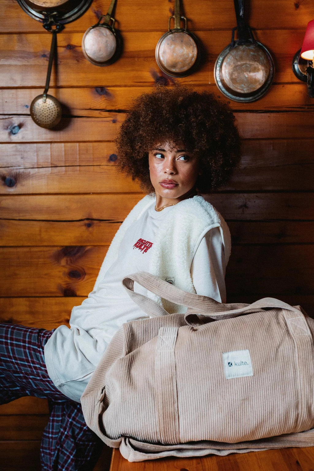 KULTE - Sac Bart Velours Beige