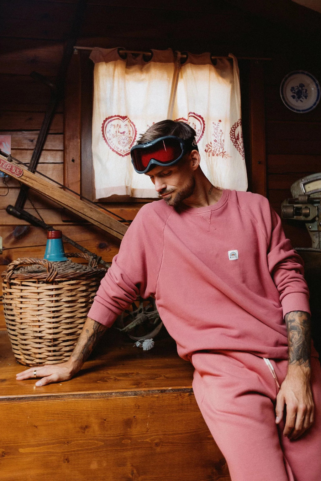 KULTE - Sweat Oversize Picto Brick Dusty