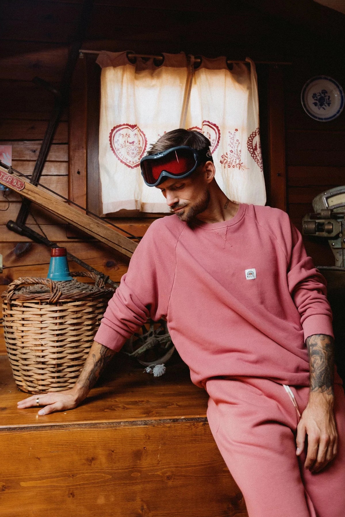 KULTE - Sweat Oversize Picto Brick Dusty