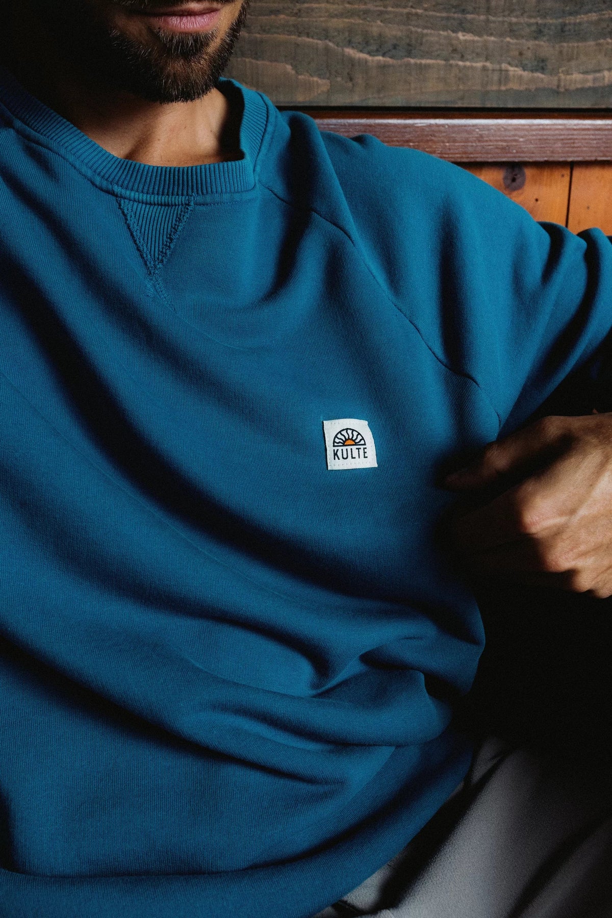 KULTE - Sweat Oversize Picto Vert D'eau