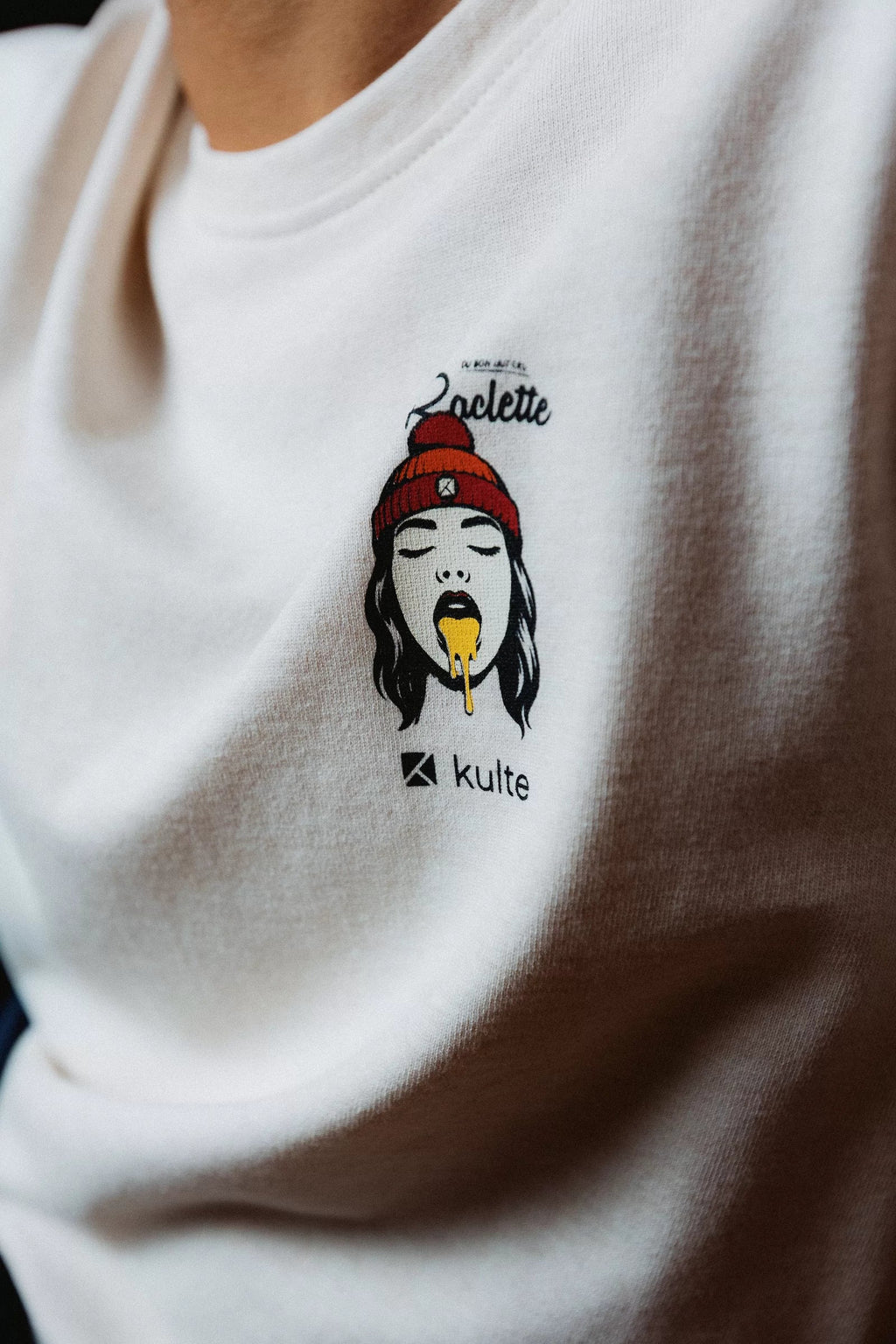 KULTE - T-Shirt Lait Cru Off White Chiné